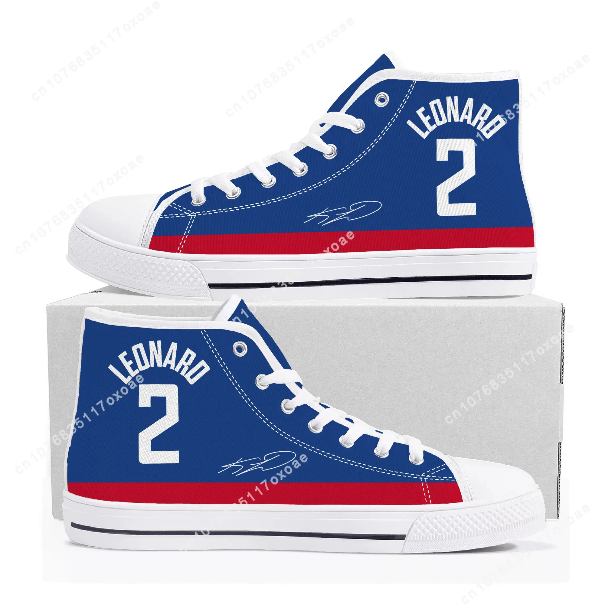 

Los Angeles basketball High Top Sneakers Mens Womens Teenager High Quality Kawhi Leonard NO 2 Canvas Sneaker Shoe Custom Shoes