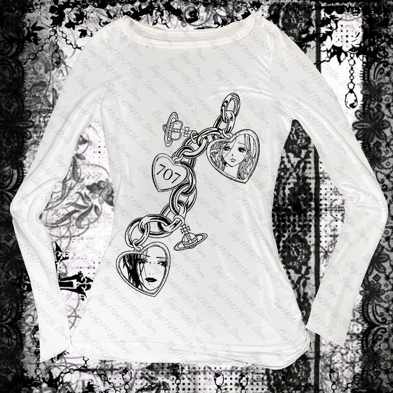 2000s Y2k Nana Japanese Anime Summer Top 2025 Pattern Tank Top Anime Long Sleeve Casual Harajuku T-shirt
