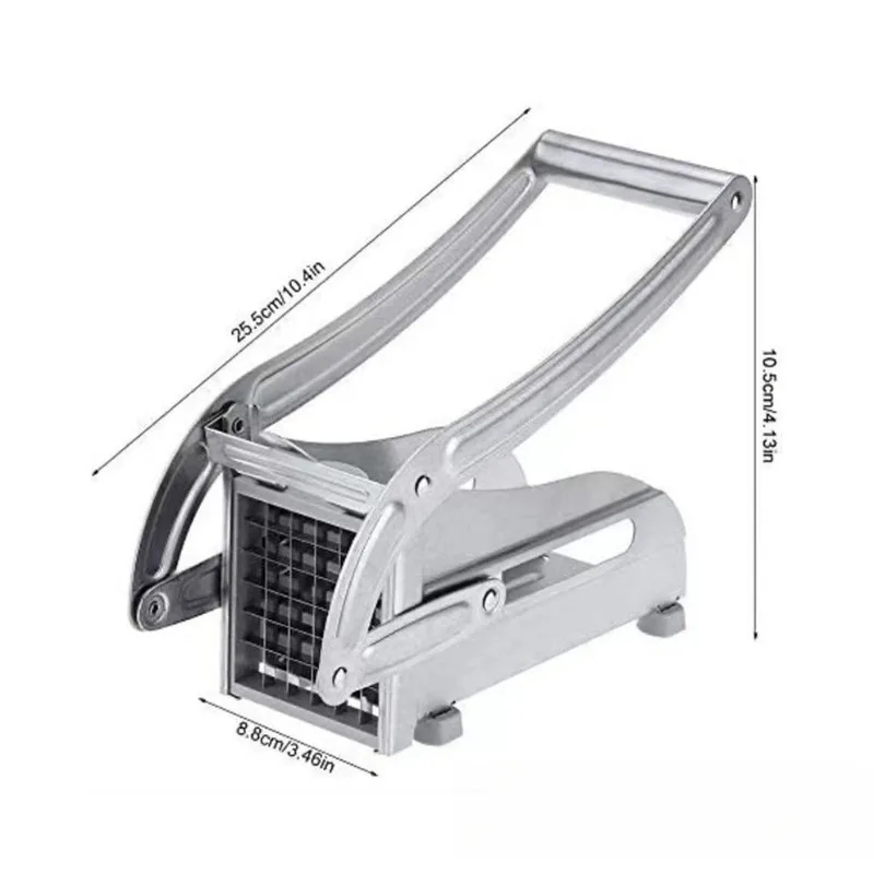 Household Hand‑Press Vegetable Strip Chopper Stainless Steel Blades Manual Cutting Tool For Kitchen Use
