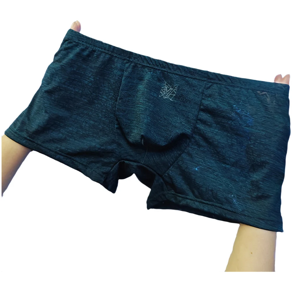 ملابس داخلية للرجال سراويل بوكسر منخفضة الخصر قابلة للتنفس مع حقيبة محدبة مرنة على شكل حرف U ملابس داخلية مريحة للارتداء اليومي #3