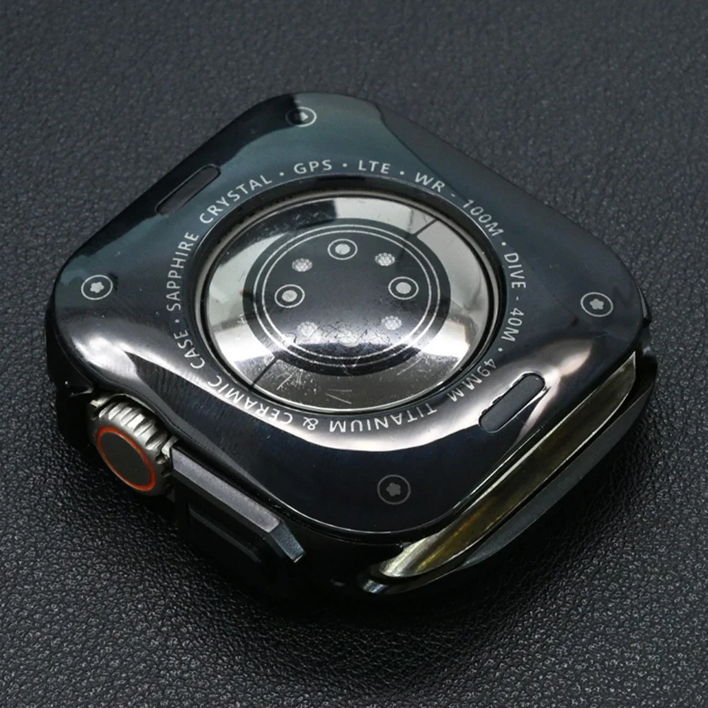 Stoßstangen-Metallgehäuse für Apple Watch Ultra 2 49 mm, 46 mm, 45 mm, 44 mm, kein Bildschirm, Glasabdeckung für iWatch-Serie 10, 9, 8, 7, 6, 5 SE-Zubehör