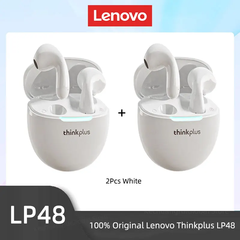 Original Lenovo LP48 TWS Wireless Bluetooth 5.4 Earphone Gaming Earbuds HIFI Music Headphones Noice Cancelling Dual Mode Headset
