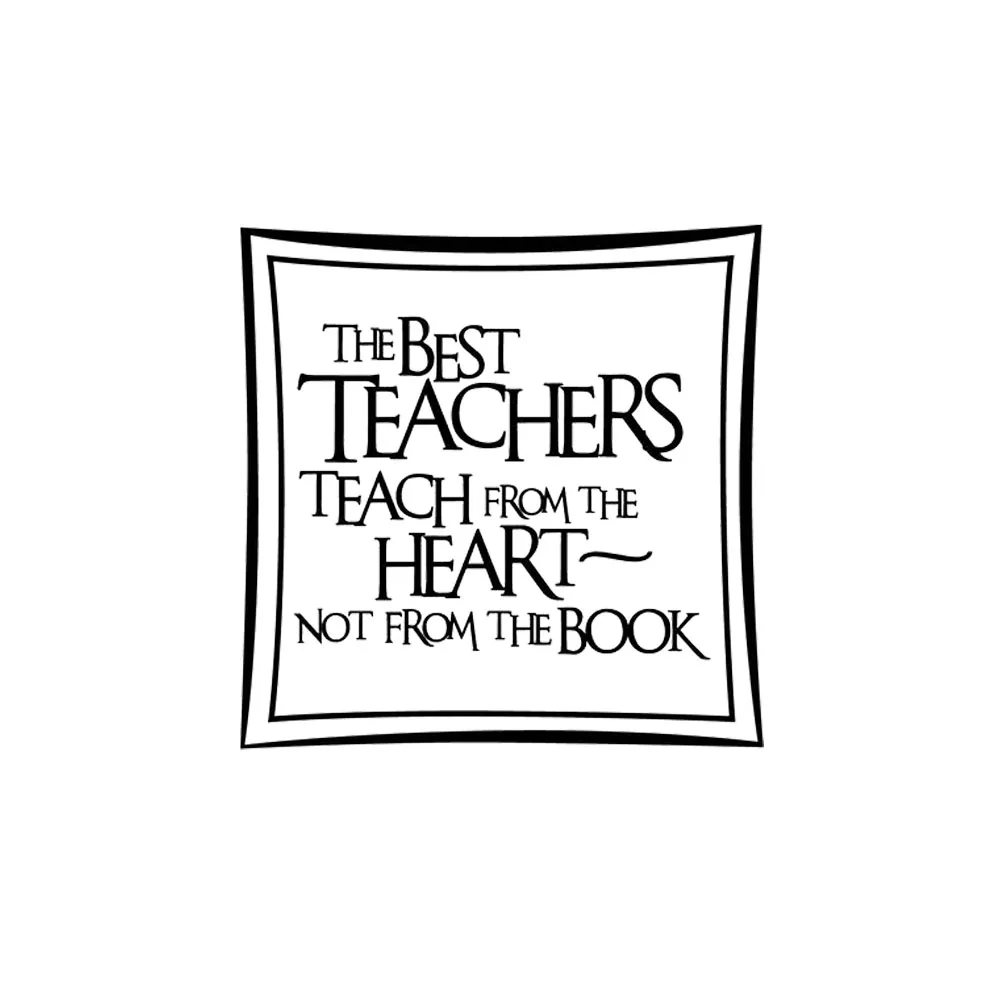 The Best Teachers Teach From The Heart Not Quote Wall Sticker Wall Decals Home Decor Removable Vinyl Wall Art Murals