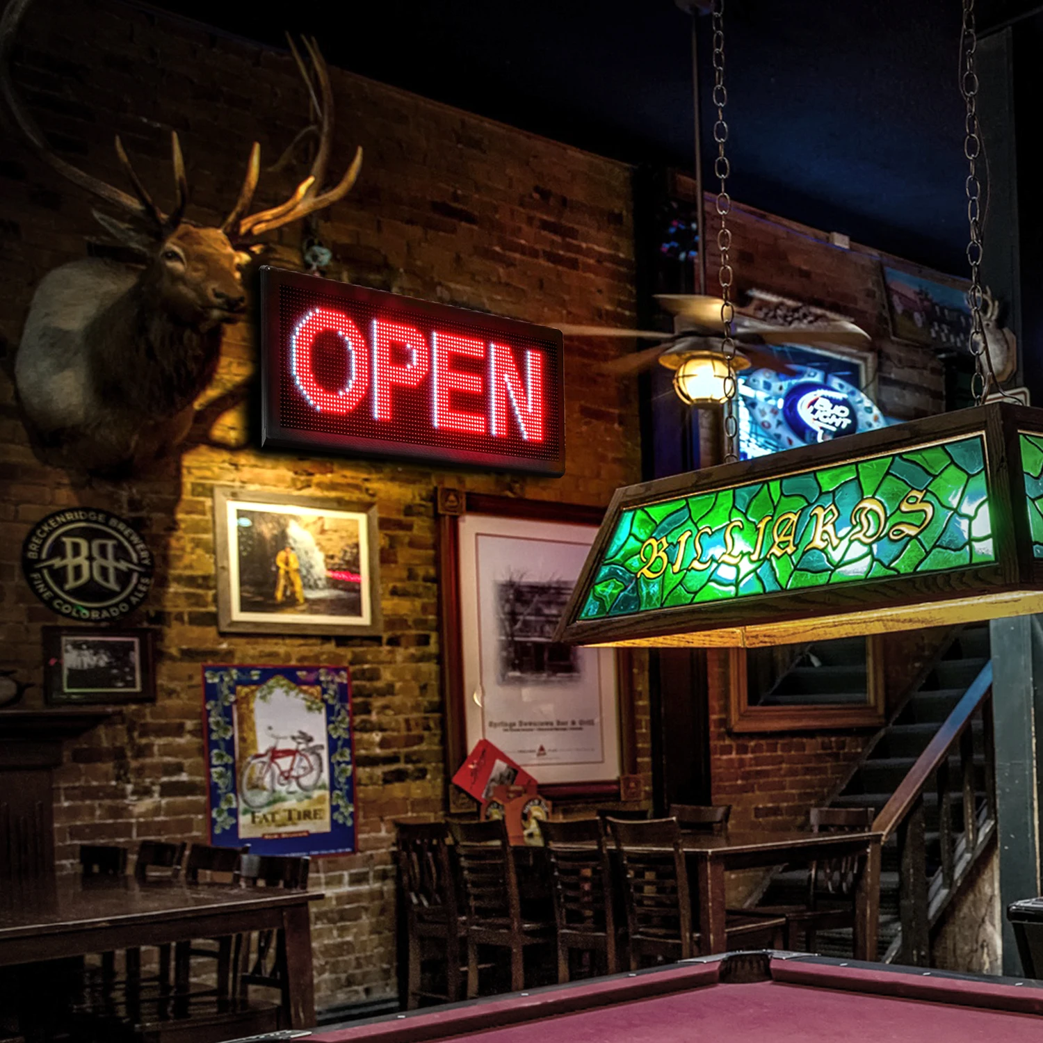 Leadleds Bright P10 RGB Outdoor Led Display Waterproof Multi-Color Images Video Text Advertising Billboard for Business, Store