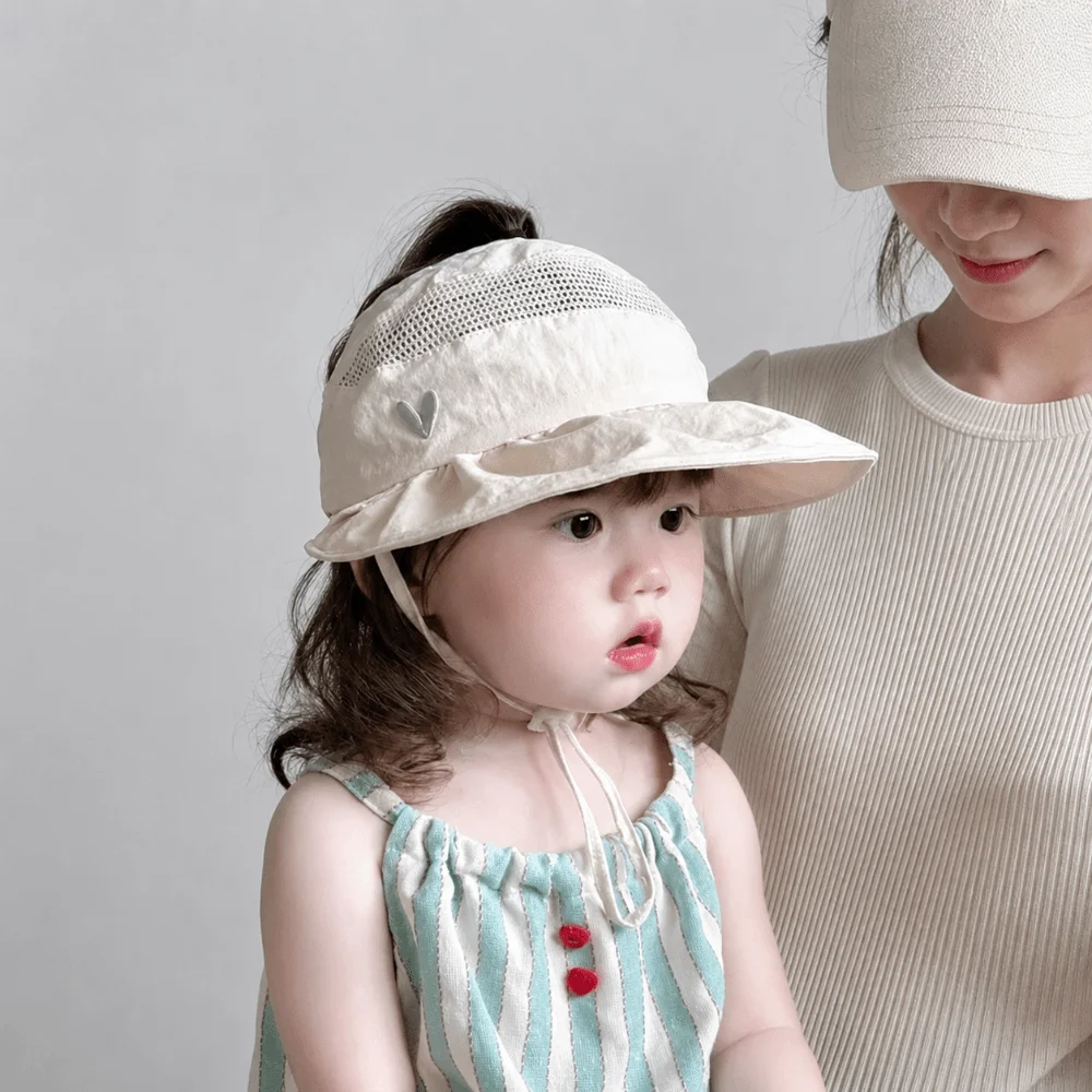 Fashion Breathable Mesh Sun Hat Quick Drying Wide Brim Sunshade Hat Open-Top Lightweight Cap Summer