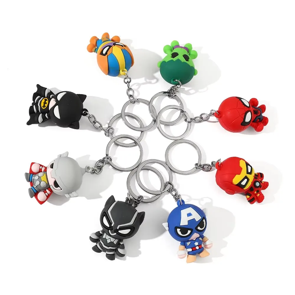 Porte-clés pendentif Marvel Smile Hero, Avengers, SpidSuffolk, Thor, MEDk, Wolverine, porte-clés pour sac à dos de voiture, accessoires de bijoux