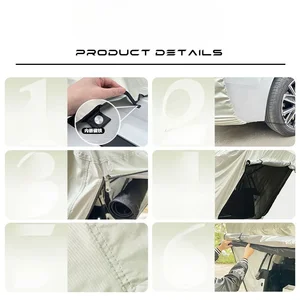 Multifunctional waterproof extension of the anti-squito car tail roof, sall, rear tent, special MPV, outdoor camp, no support poles 10 Main Sales Ceiling Tent - №9