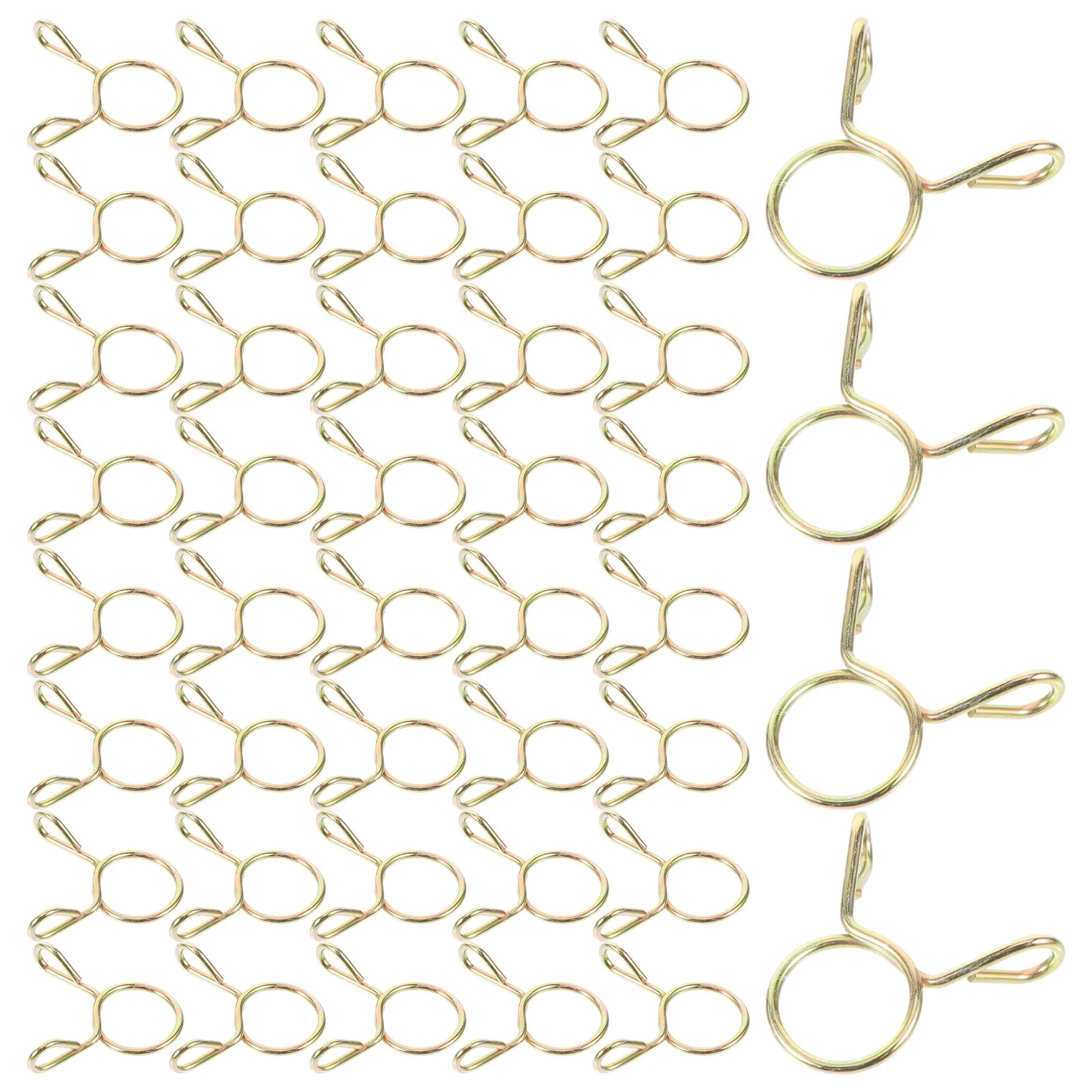 

100pcs Water Pipe Clamp 9mm Inner Diameter Steel Wire Hose Clamps Spring Fuel Line Clamps Oil Tube Fittings DIY