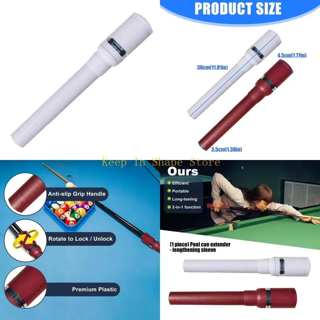 

U1JC Billiards Cue Butt End Extender Replacement Billiard Light Weight Cue Extension Billiard Pool Cue Extender