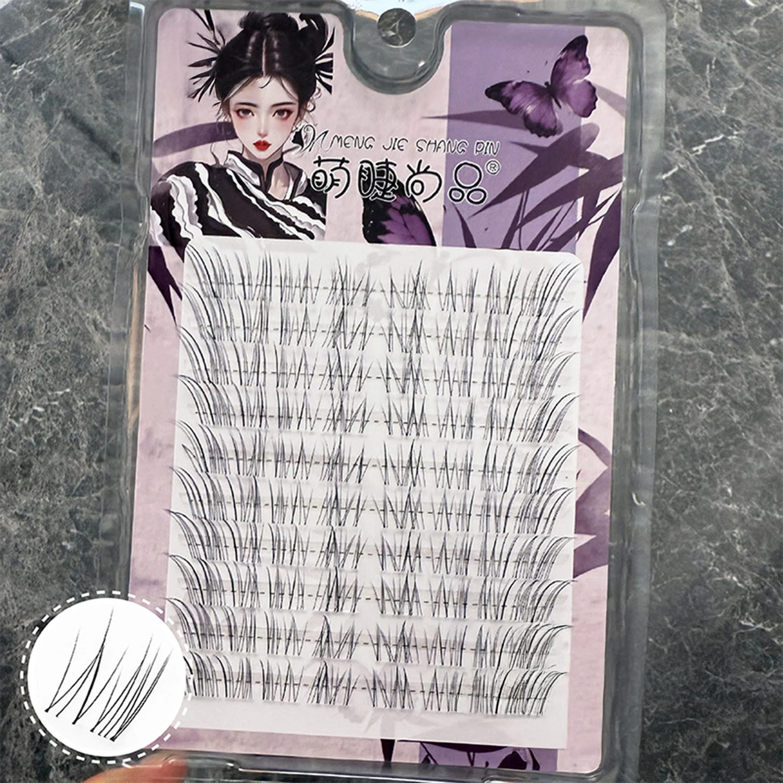 DIY Fluffy Cat Eye Falsche Wimpernverlängerungen Einzelne Clusterwimpern Natürlicher geflügelter Stil Tägliche Wimpern Koreanisches Make-up-Zubehör – Detail 6