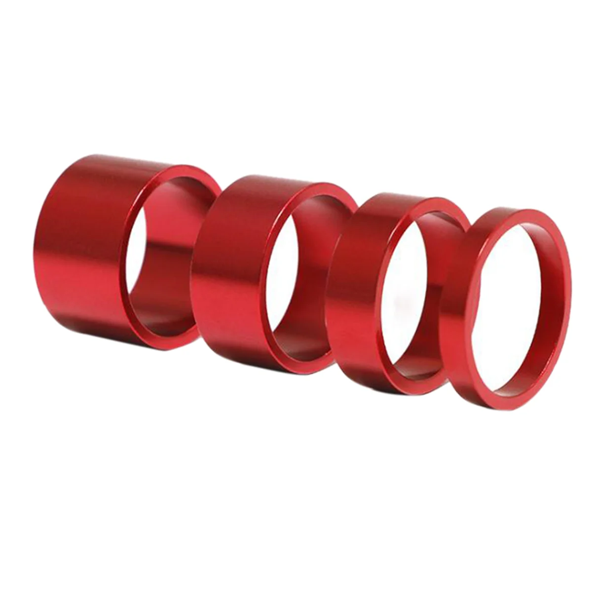 A72Z 20Pcs 5/10/15/20mm Aluminum Alloy Headset Stem Spacer 28.6mm Fork Washer Cap for Road Bike Cycling,Red