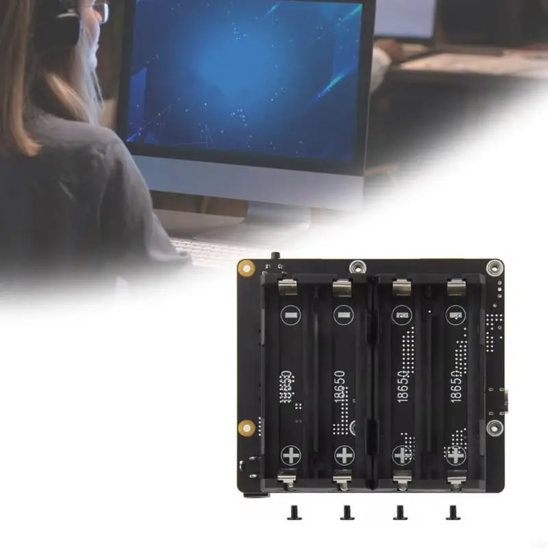 U55C x1202 UPS Power Management Board Safe Shutdown para RPI 5 com monitorina