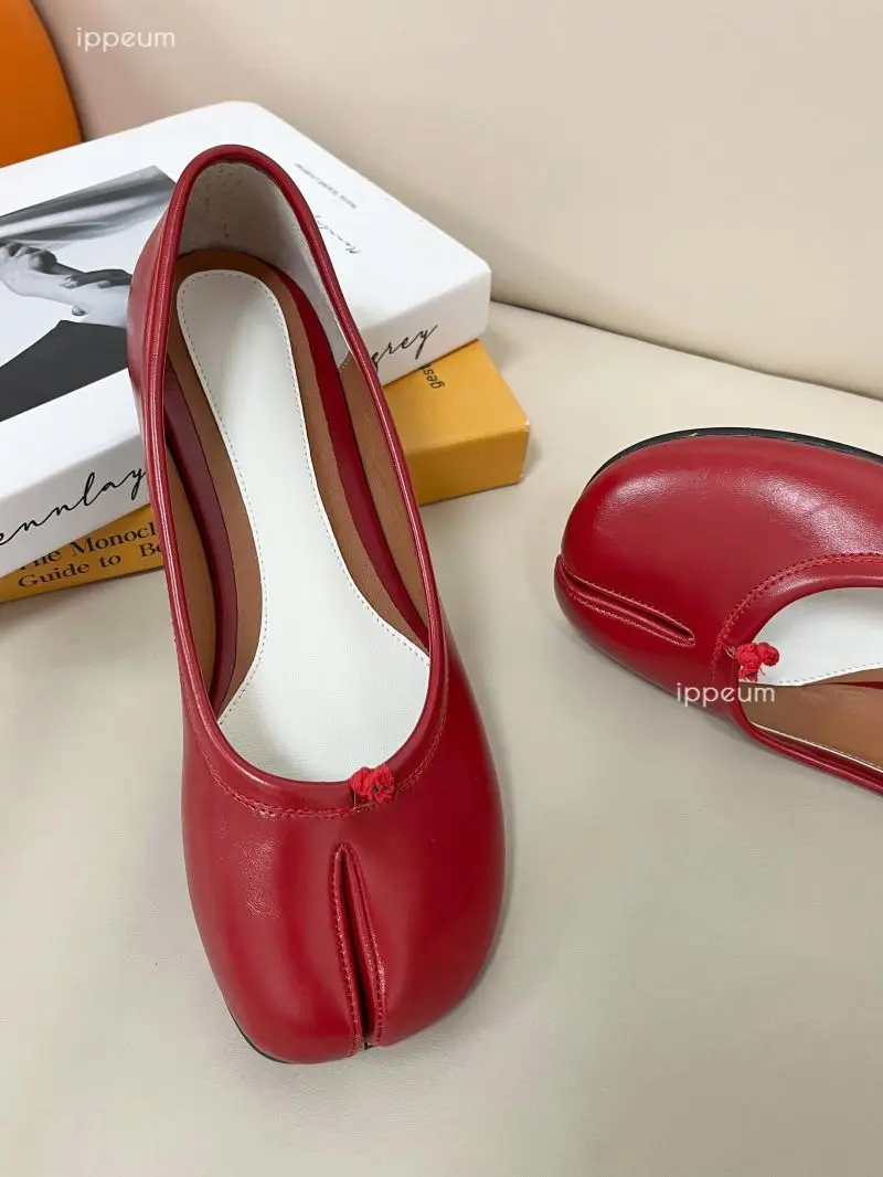 Ippeum Vrouwen Balletten Flats Split Toe Mary Janes Zwart Plus Maat 44 Jurk Loafers Schoenen Dropshipping Balerinas De Mujer