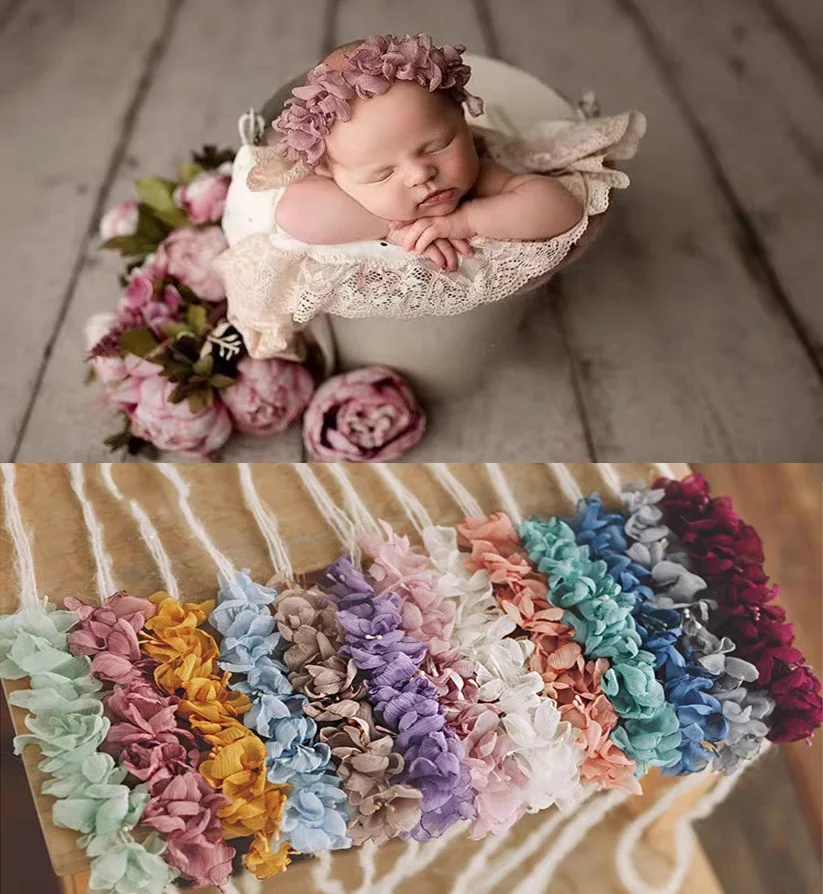 Baby Girl Headbands Newborn Photography Props Girl Bows Flowers Bebe Infant Hair Newborn Photo Accessories Headwear