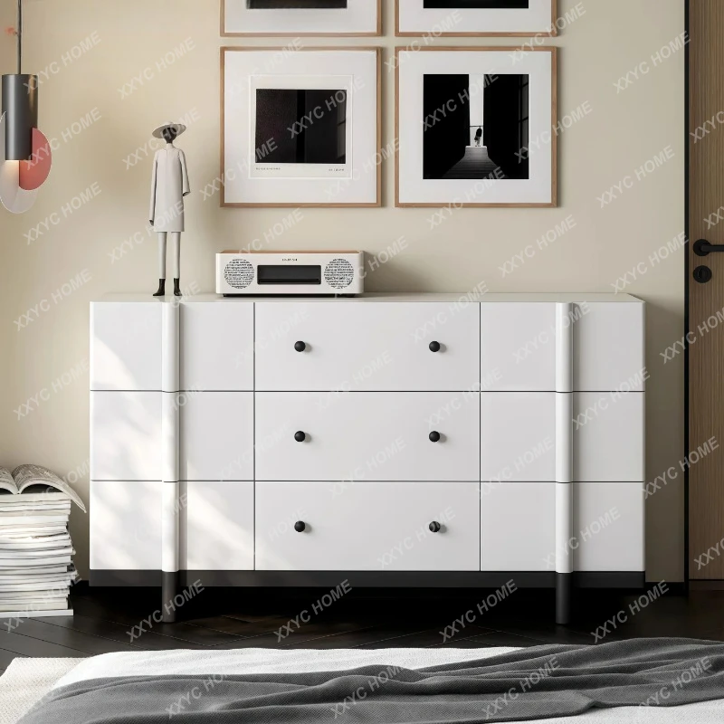 AA paint dining side cabinet solid wood bucket cabinet modern simple living room wall locker