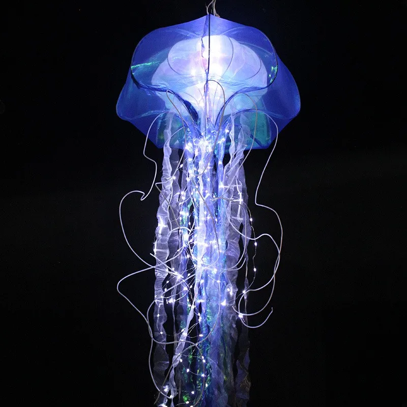 TEMAR New Colorful Simulation Jellyfish Hanging Light DIY Ocean Wedding Lamp Scene Layout Large Shopping Mall Hotel Decor