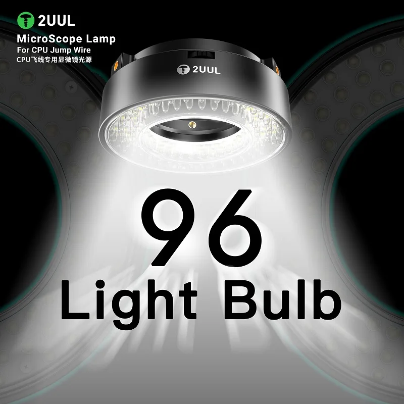2UUL Microscope LED Series 96 LED Multi Angle Lamp 32 LED Adjustable Polarized Anti Glare Proof for CPU Jump Wire Phone Repair