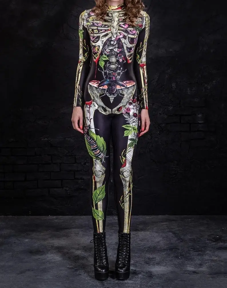 Unisex Cyberpunk 3D-Digitaldruck Karneval Halloween Party Rollenspiel-Outfit Damen Herren Urlaubs-Cosplay-Kostüm Bodysuit – Detail 12