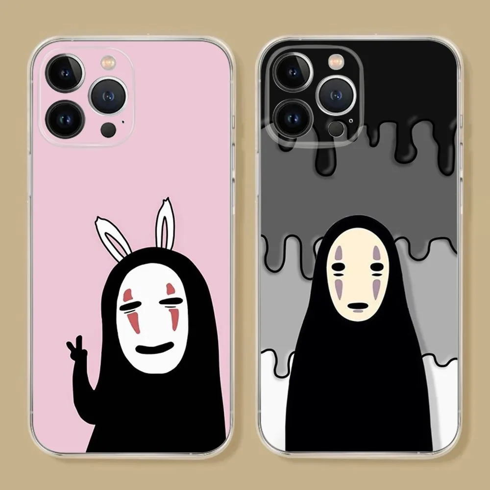 The G-Ghost Of The F-Faceless Man Phone Case For iPhone 15 14 13 12 11 Pro Xs Max Mini XR X 7 8 Plus Transparency Funda