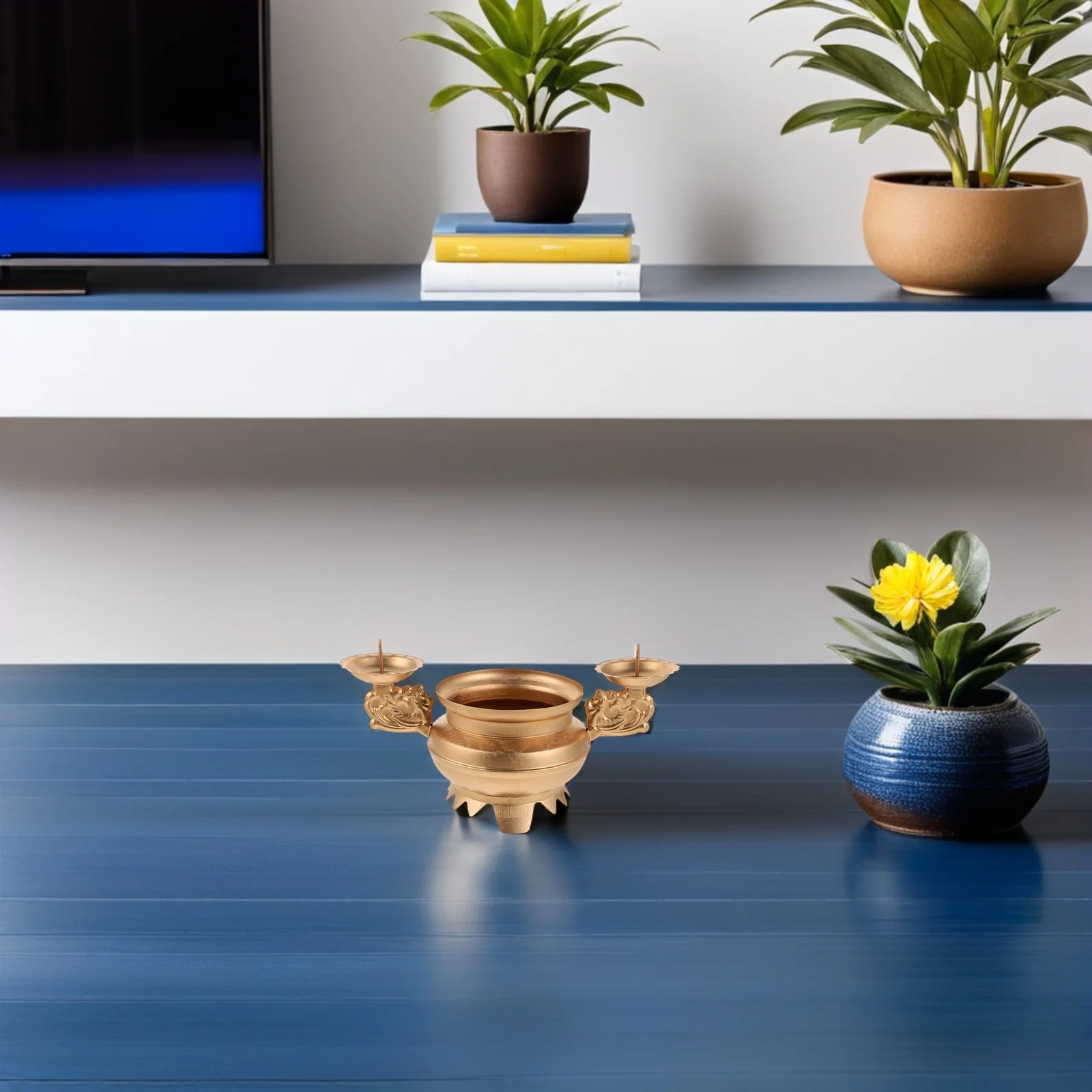 

Faux Bronze Finish Traditional Metal Urli Bowl Indian Floating Flower Bowl Holder Diwali Navratri Wedding Pooja Decor