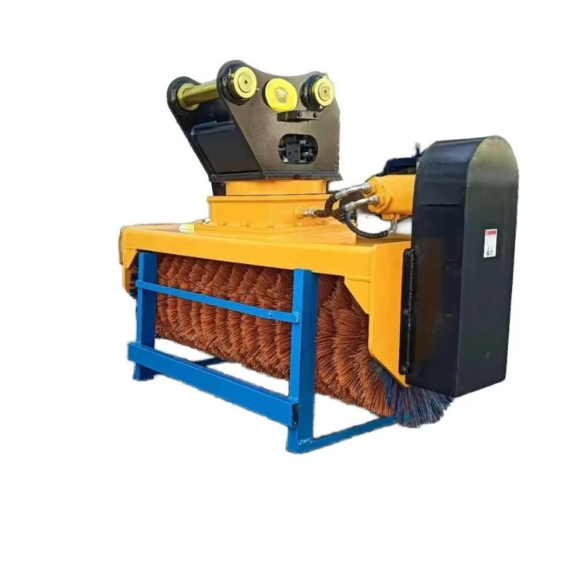 Efficient Rotating Sweeper Brush Attachment for Excavator Construction Machinery Accessories Carbon Steel for 5-8 Ton Excavators
