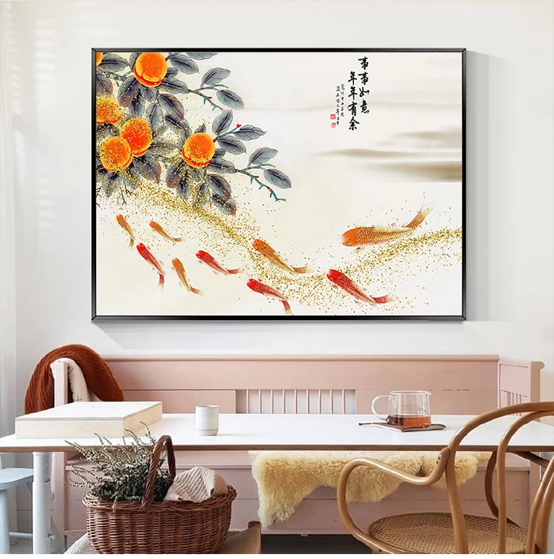 Lot China Style Persimmon Print Art Canvas Poster Art Picture Print Living Room Study Foyer Bedroom Landscape Decor