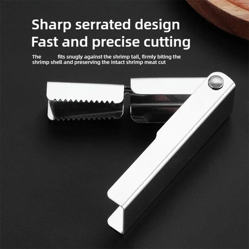 الإبداعية الأزياء الفولاذ المقاوم للصدأ جراد البحر المقشر المحمولة توفير العمالة جراد البحر مقشرة أداة سهلة تقشير الروبيان الذيل مقشرة البيت #5