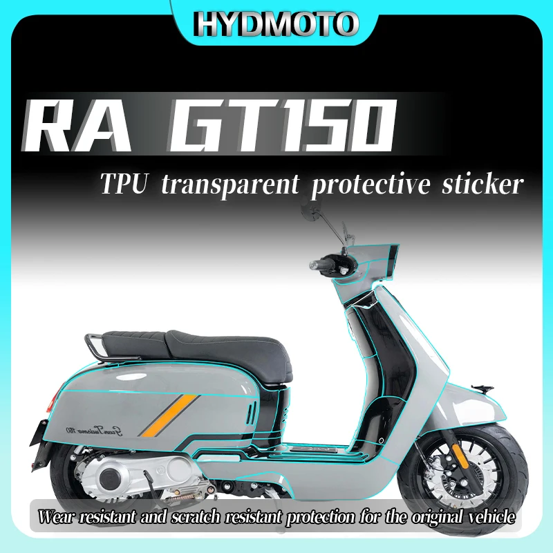 لـ RoyalAlloy RA GT150 غطاء سيارة غير مرئي مقاوم للماء غشاء أمامي شفاف ملحقات تعديل الفيلم الواقي