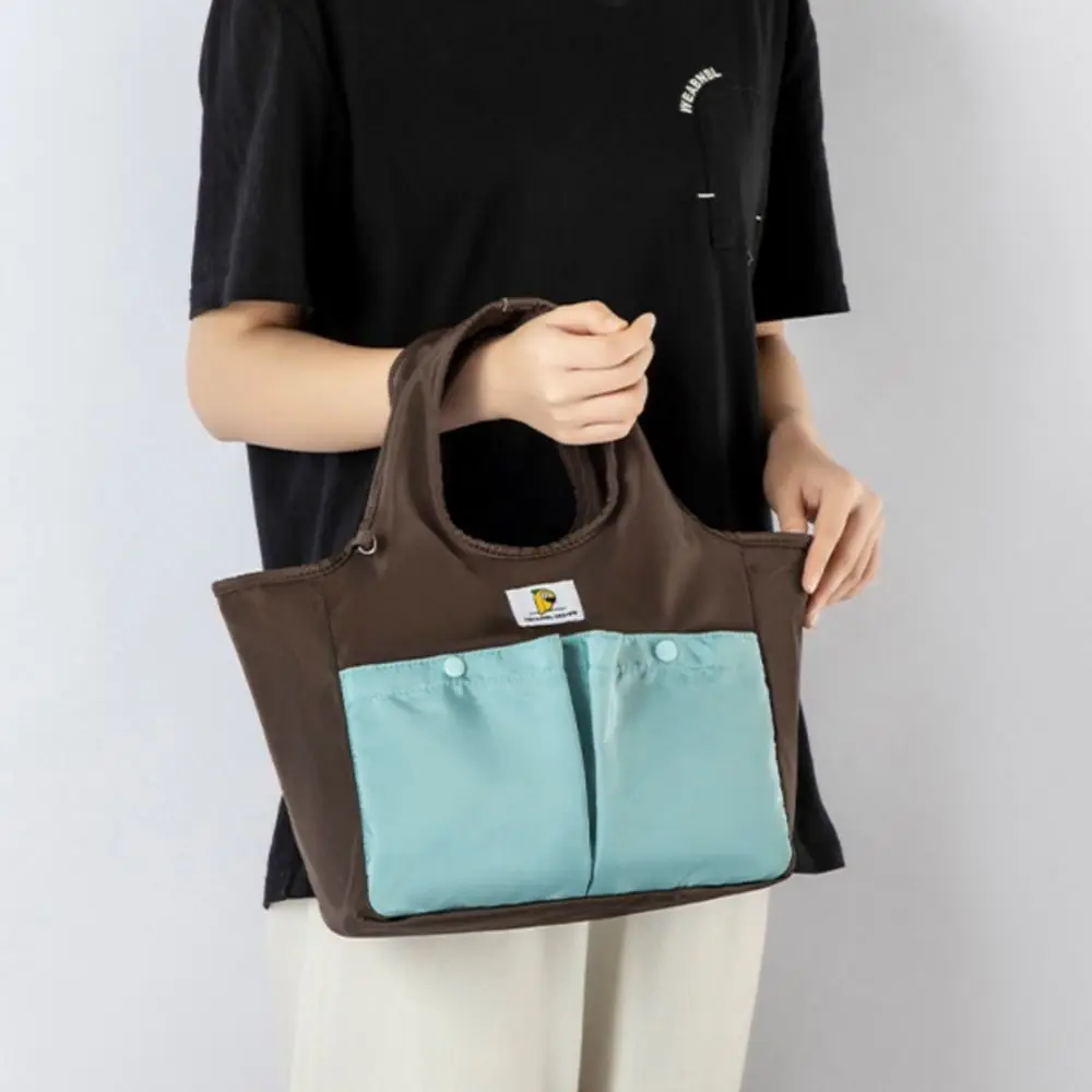 Waterproof Insulated Lunch Bag Multi Pockets Large Capacity Handbag Storage Bag Portable Durable Zipper Lunch Box Carrier