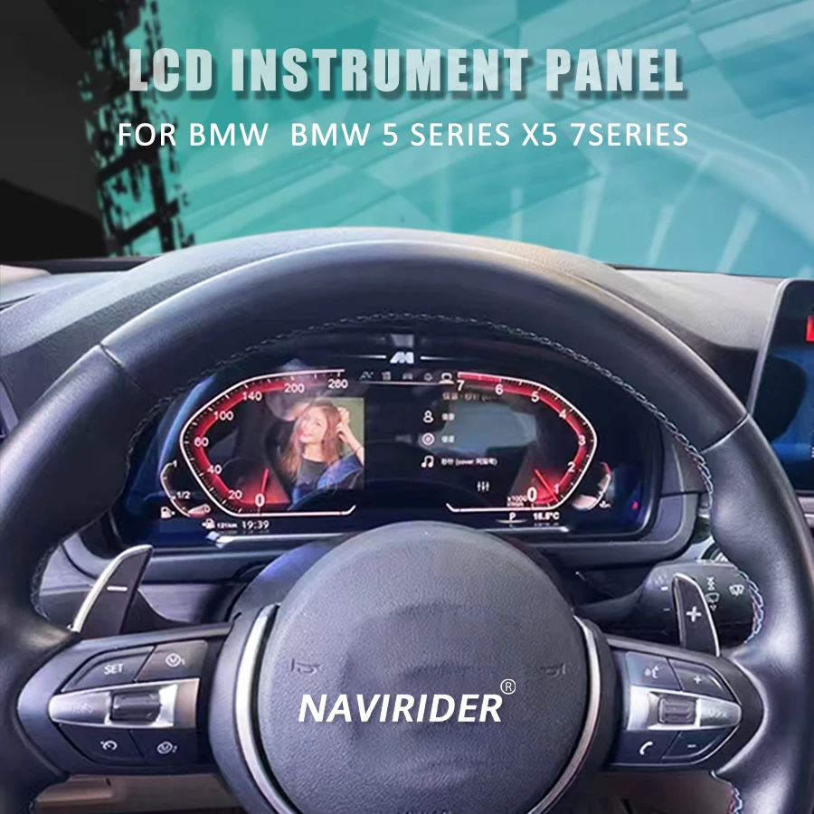 Car Digital Cluster Dashboard Screen For Bmw  BMW 5 Series X5 7series F10 F15 F01 Full LCD Instrument Panel Cluster Speedometer