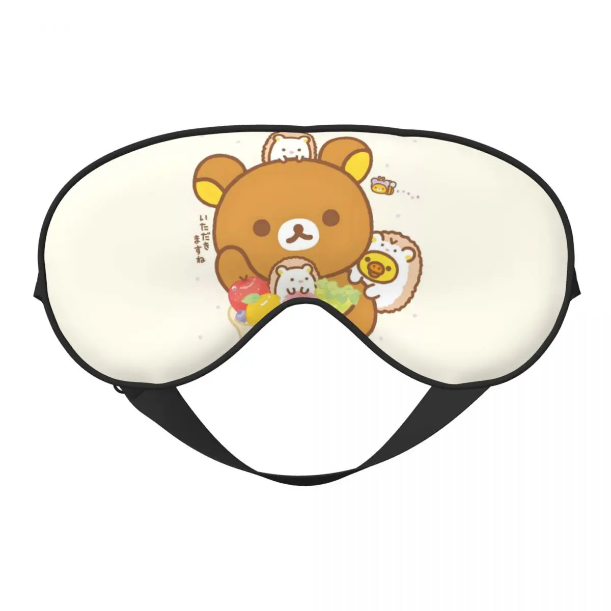 

R-Rilakkumas Маски для сна для глаз Милый мультфильм Аниме Косметика Kawaii Lazybear Кукла Двусторонняя сна Здоровье Покрытие для глаз Для офиса Повязка на глаз