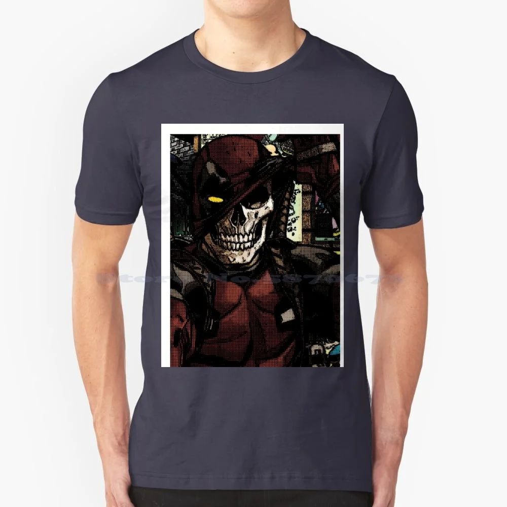 T Shirt 100% Cotton Tee Fearless Funny Adventurer Invincible Strong X Man Samurai Sword Dry Head Super Hero Dead Pool