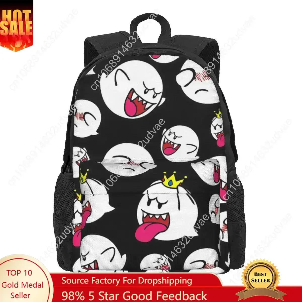 King Boo Swarm Backpacks Bookbag School Bags Cartoon Rucksack Laptop Rucksack Shoulder Bag