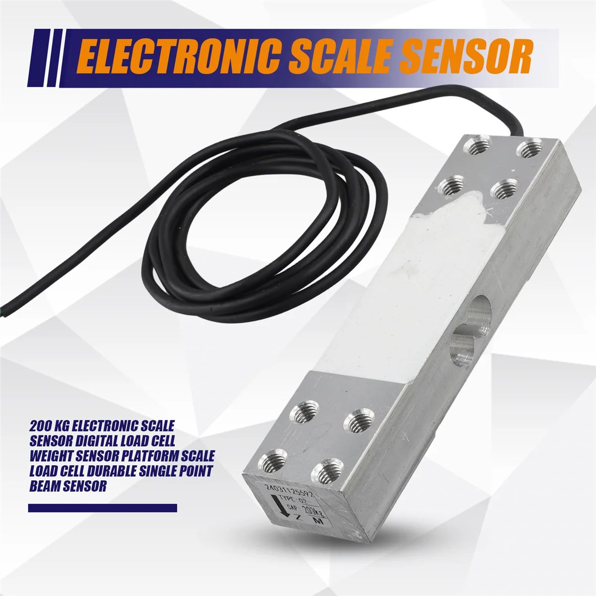 200 Kg Electronic Scale Sensor Digital Load Cell Weight Sensor Platform Scale Load Cell Durable Single Point Beam Sensor SQ