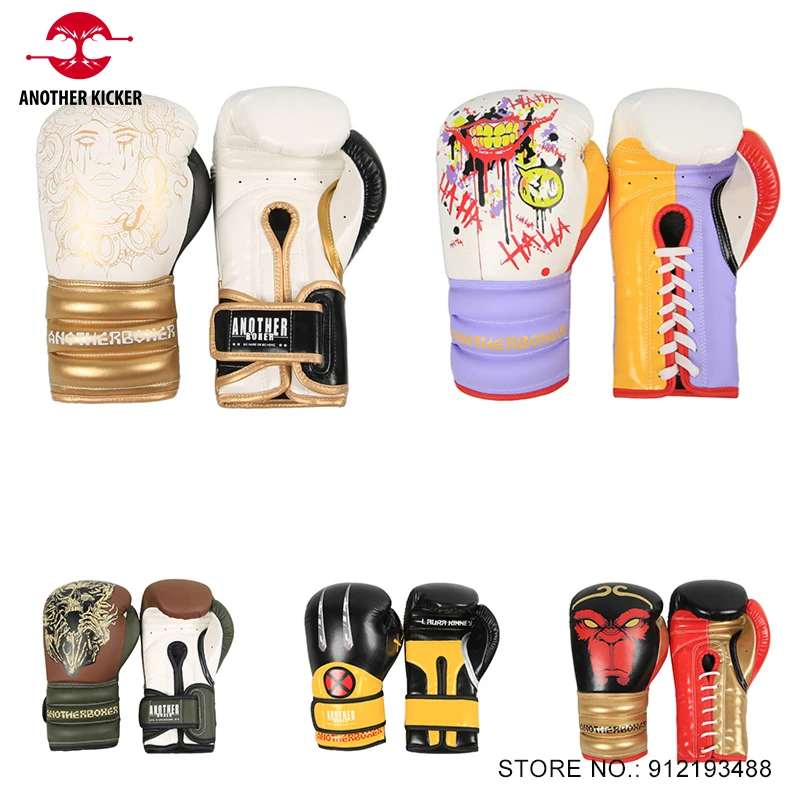 

Kick Boxing Gloves for Men Women PU Karate Muay Thai Glove Guantes De Boxeo Snake Skull Free Fight MMA Sanda Training Equipment