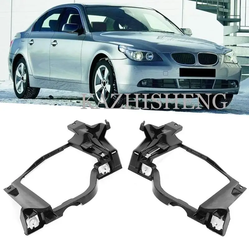 63126936090 63126936089 L&R Black Headlight Mounting Brackets Fit For BMW 5 Series E60 E61 525I 528Xi 530I Auto Accessories - view 4