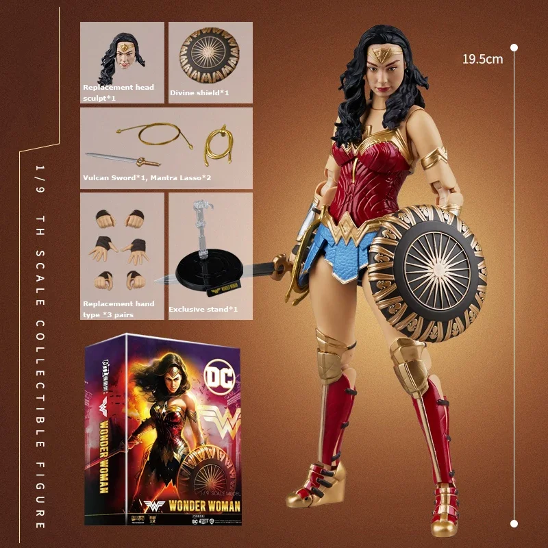 Fondjoy Genuine Model DC Wonder Woman 1/9 Scale Action Figure Anime Characters Diana Prince Model Collectible Toys Boys Gifts