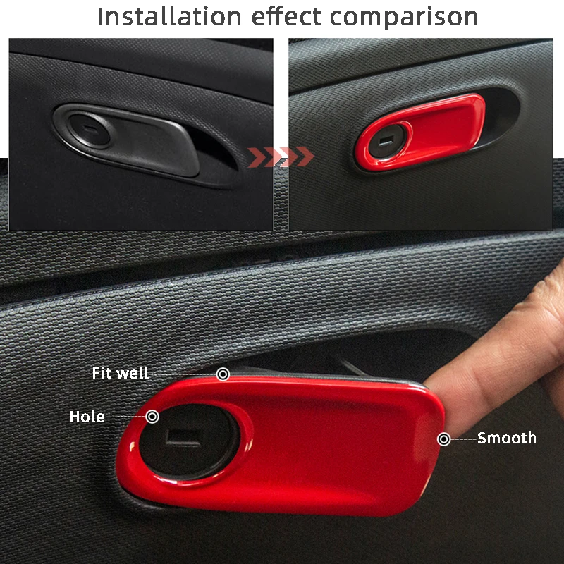 Car Glove Box Handle Decoration Cover Trim Patch Car Stickers For Smart 453 Fortwo Forfour Stylish Interior Accessories