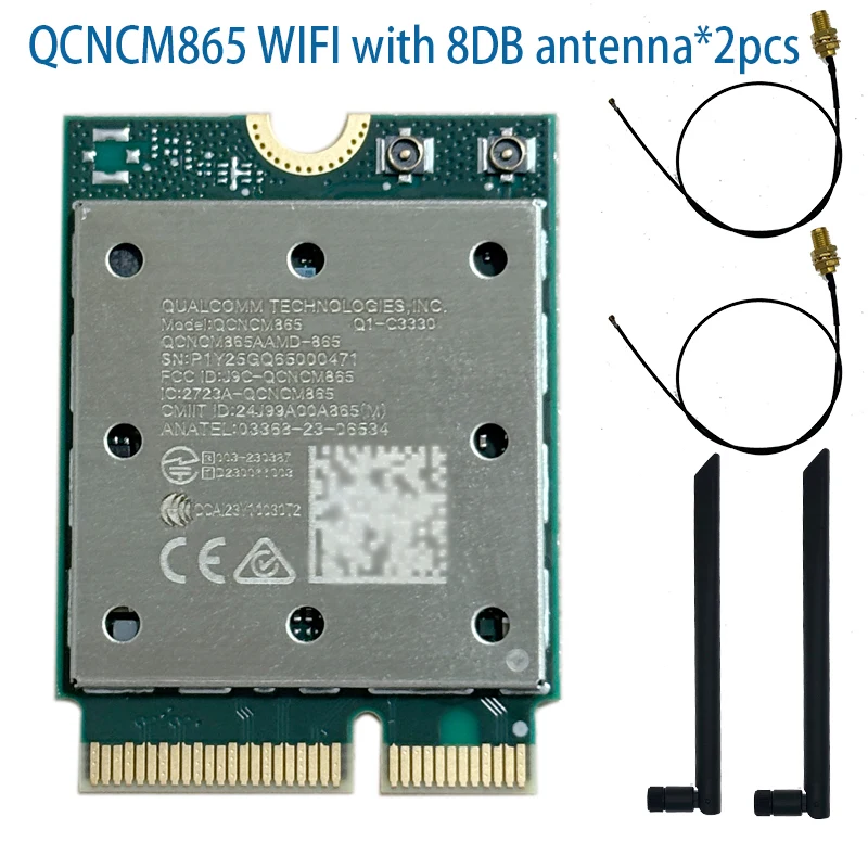 WiFi 7 QCNCM865 WI-FI 7 WIFI7 BT 콤보 모듈 블루투스 5.4 최대 5.8Gbps, 4K QAM, Wi-Fi 7, Wi-Fi 6E, Wi…