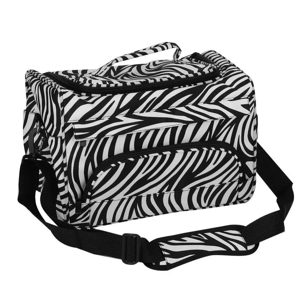 

Professional Portable Barber Bags Shoulder Strap Durable Hairdressing Tool Bag Zipper Stripes Carrying Storage Bag Clippers