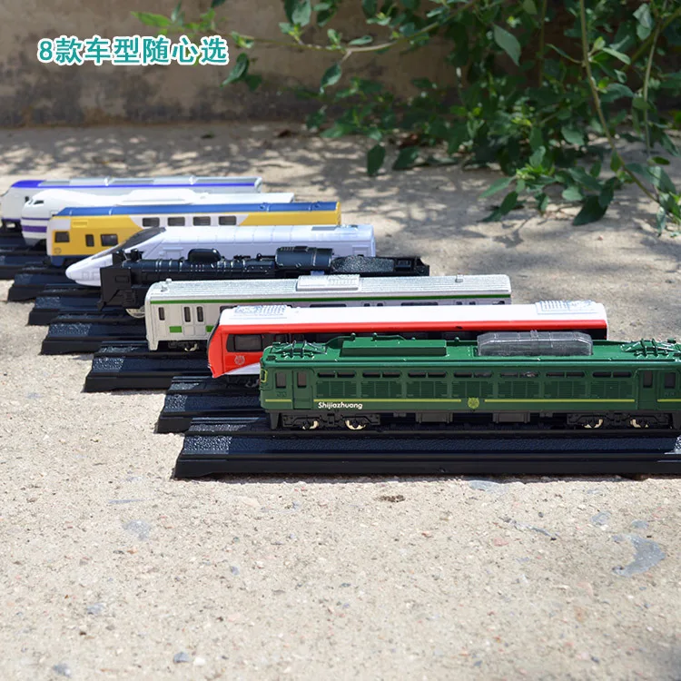 سبيكة خمر الأخضر قذيفة البخار قاطرة نموذج عالية السرعة قطار محاكاة لعبة معدنية للأطفال بناء لعبة البناء #2