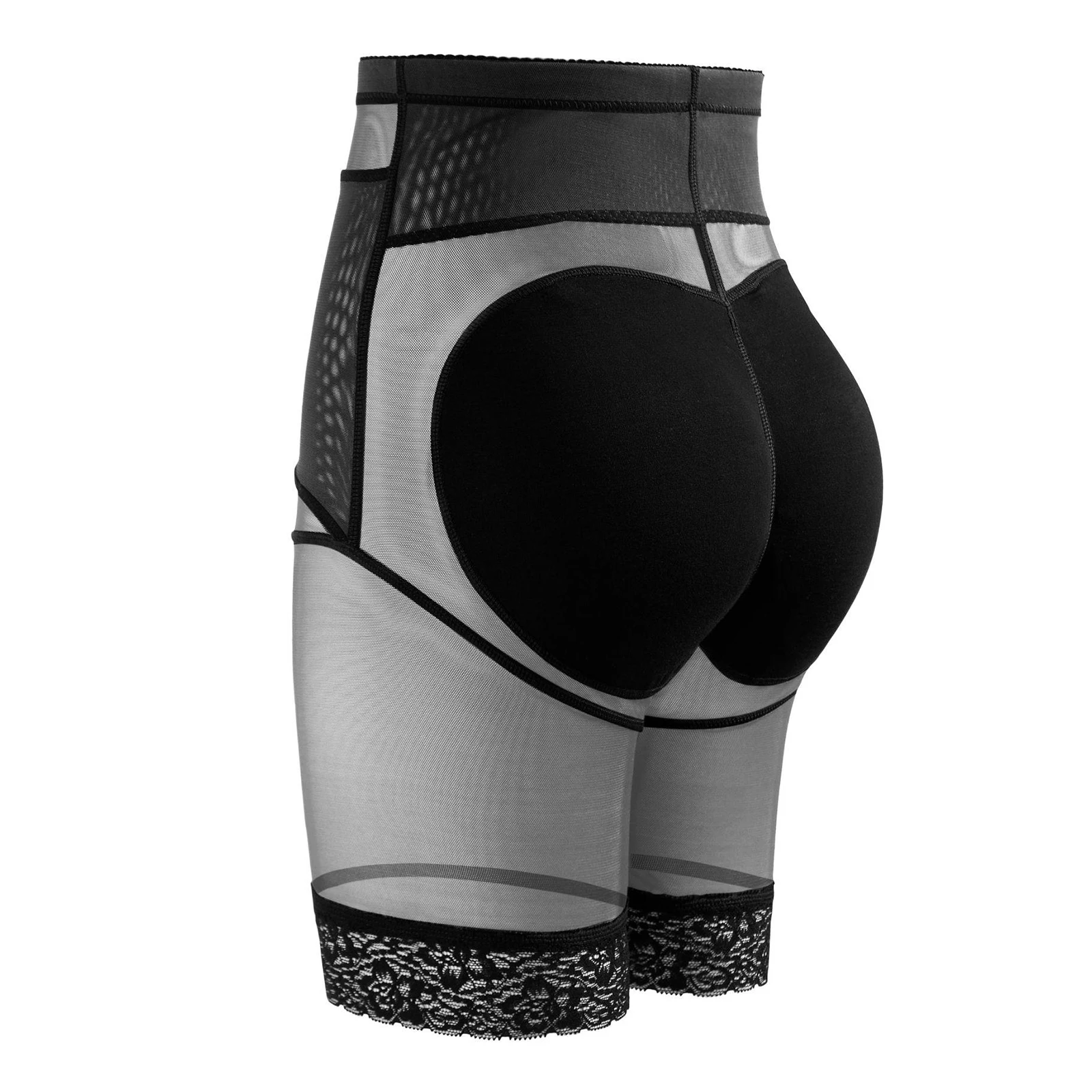 Women Underwear Lace Panties Body Shaper Control Shapewear Seamless Padded Briefs High Waist Open Booty for