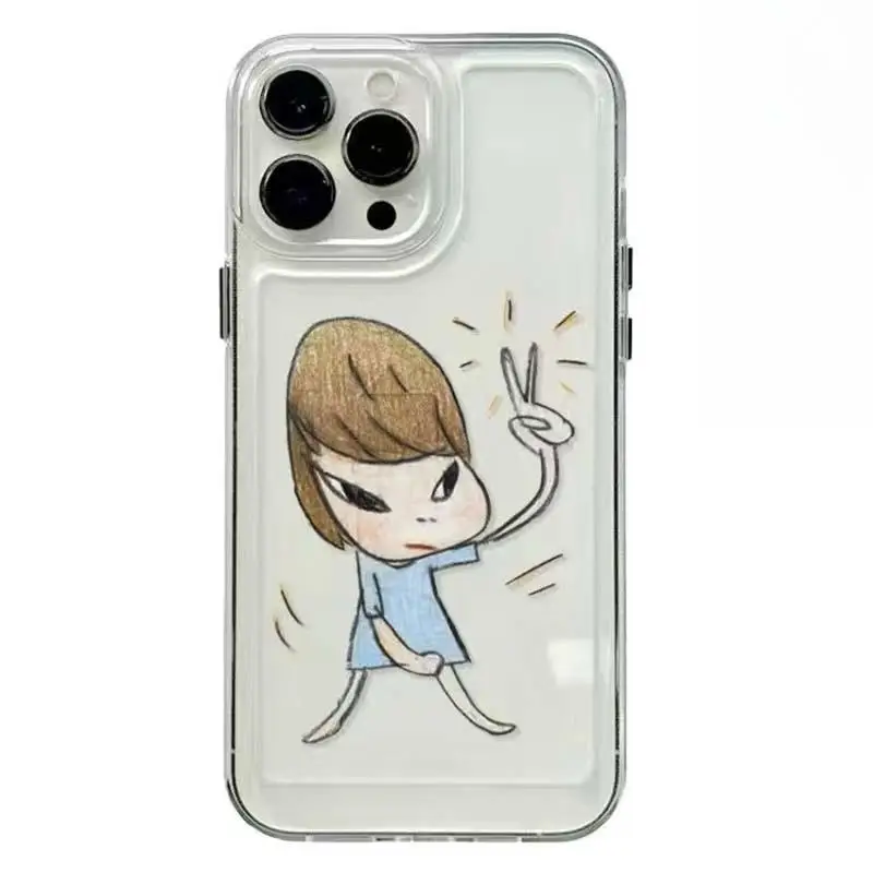 Nara Yoshitomo Case Cover For iphone 15 16 Pro Max 11 12 13 14 Pro Max 7 8 Plus 13 Mini 16Pro XS XR SE 3 Soft Clear Phone Shell