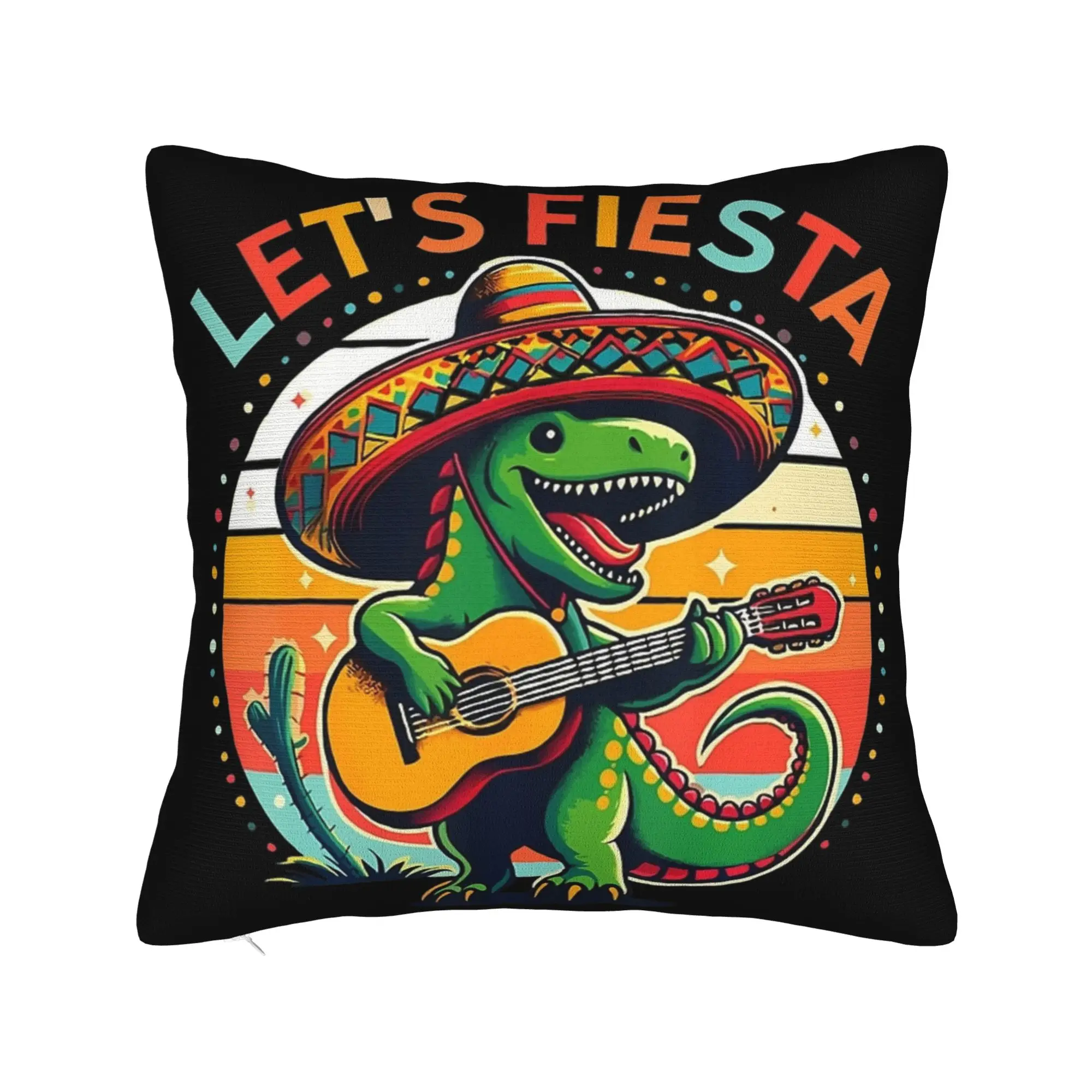 Decorative Pillow Cover Let's Fiesta Cinco De Mayo  Accessories Home  Pillow Case Cover Square Style Multi-Size