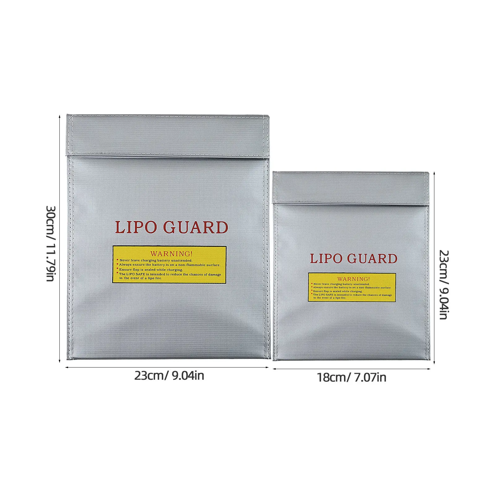 2Pcs Explosion-Proof Battery Bag Fire-Resistant Lipo Storage Case Safe Charging Pouch Rc Travel