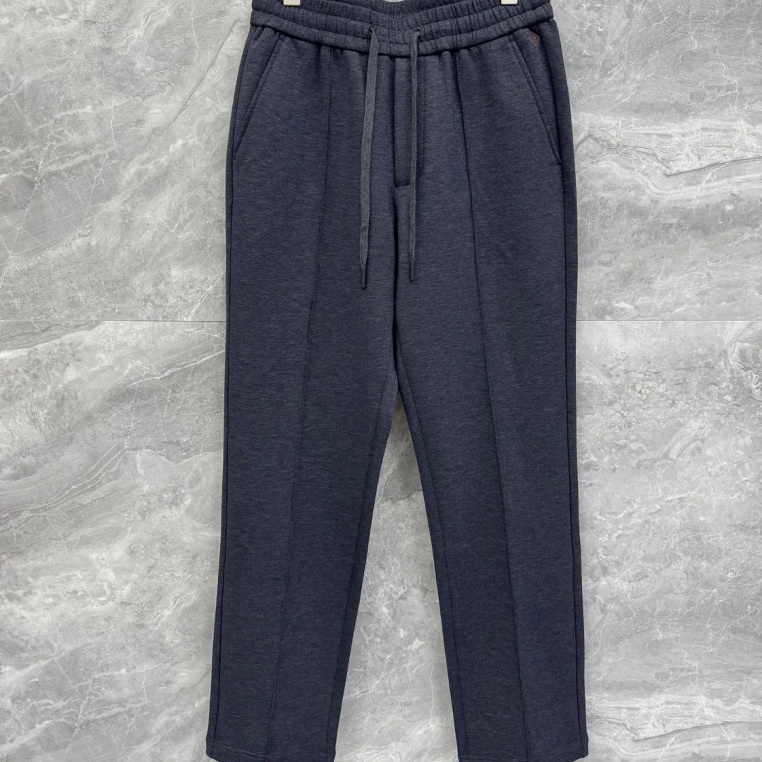 

Italian LP 25 autumn and winter new business solid color warm polished trousers men's drawstring straight casual pants