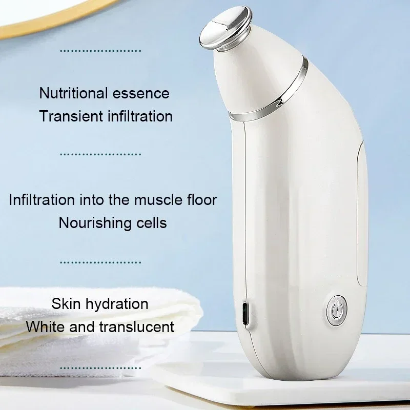 Handheld Activation Bubble Machine for Facial Cleansing and Hydration, Portable Magic Bubble Machine Home Mousse Beauty Device