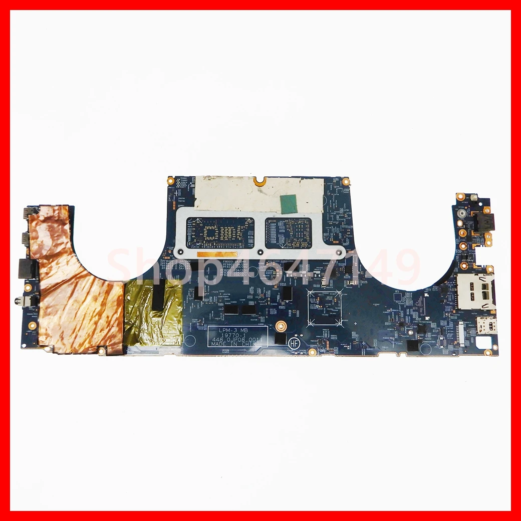19770-1 Notebook Mainboard For Lenovo ThinkPad P1 Gen 3 Laptop Motherboard with I7-10750H/I7-10850H CPU T1000/T2000-V4G GPU