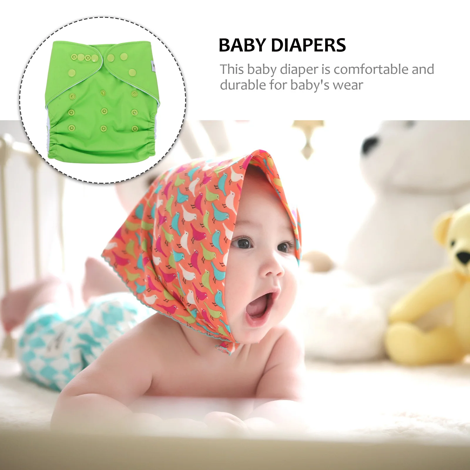 

Reusable Cotton Diapers Unisex Baby Training Pants Washable Breathable Learning Adjustable Durable Infant