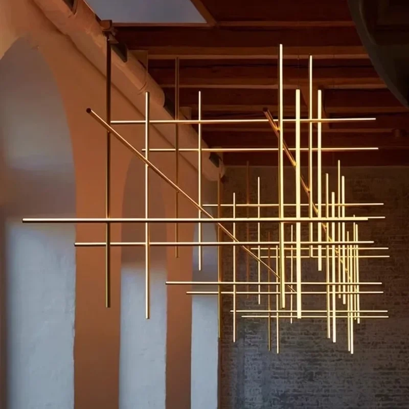 Plafonnier LED au Design Minimaliste poumons Moderne, Éclairage d'Nik, Luminaire Décoratif de Plafond, Idéal pour un Salon, une Villa ou des Escaliers